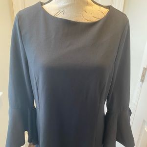Hilary Radley For Katherine Barclay Black Bellesleeve Dress NWT